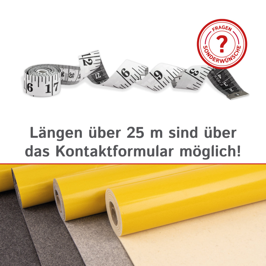 Akustikfilz selbstklebend aus 100 % Schafwolle, ca. 4,5 mm dick – Filz-Meterware für Wand, Decke & Innenausbau