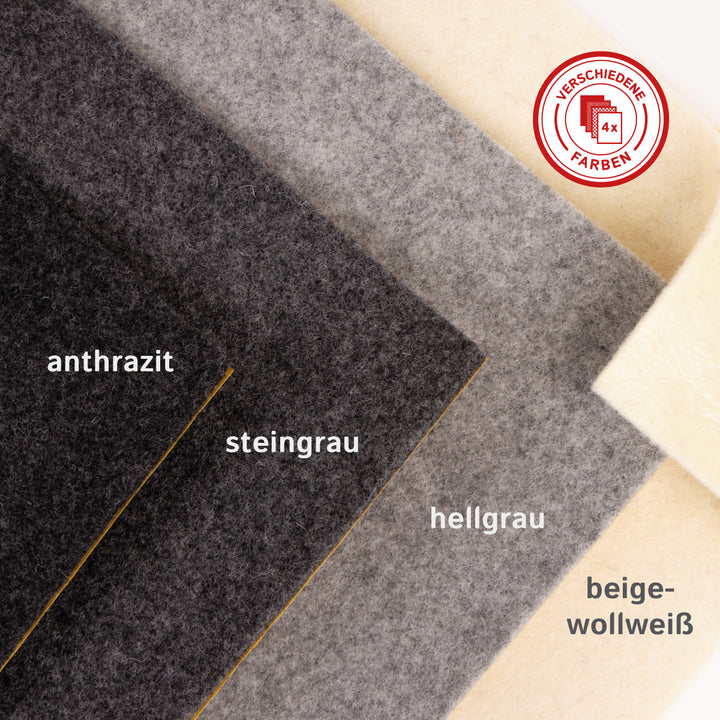 Akustikfilz selbstklebend aus 100 % Schafwolle, ca. 4,5 mm dick – Filz-Meterware für Wand, Decke & Innenausbau