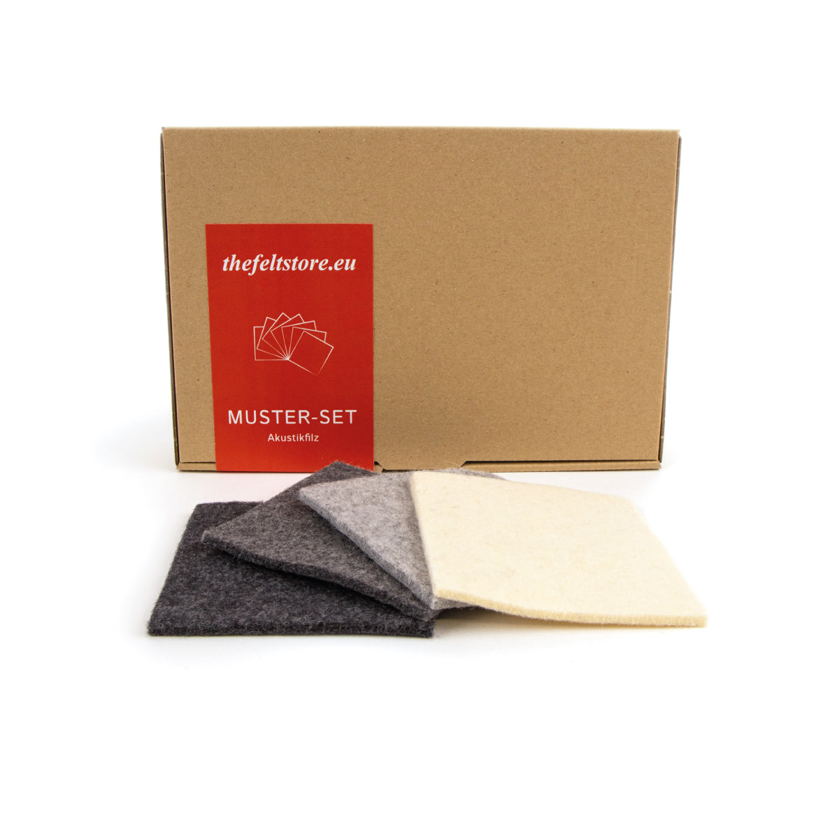 Akustikfilz-Musterset mit mehreren Materialmustern