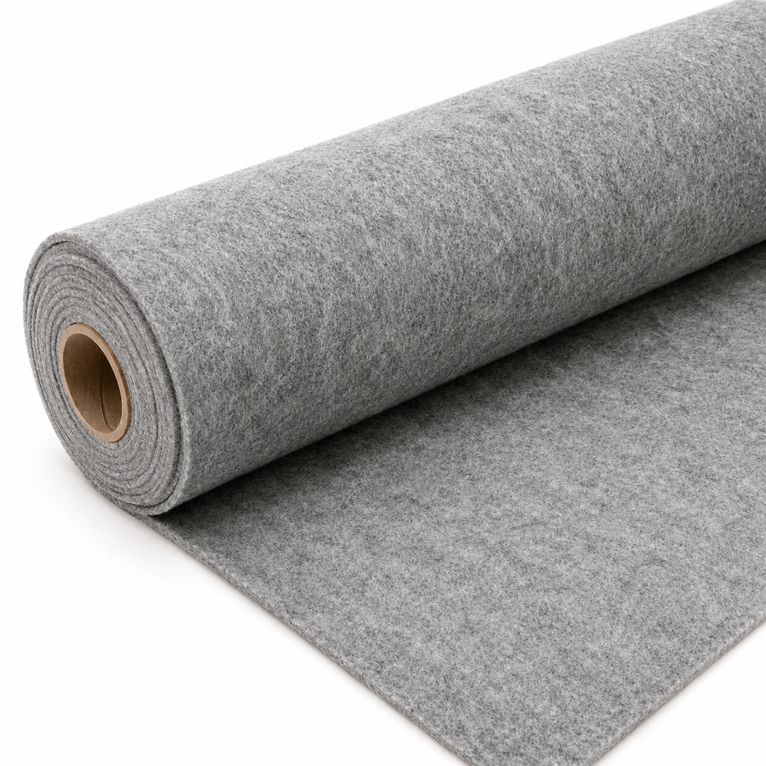Akustikfilz Meterware 10 mm, grau meliert