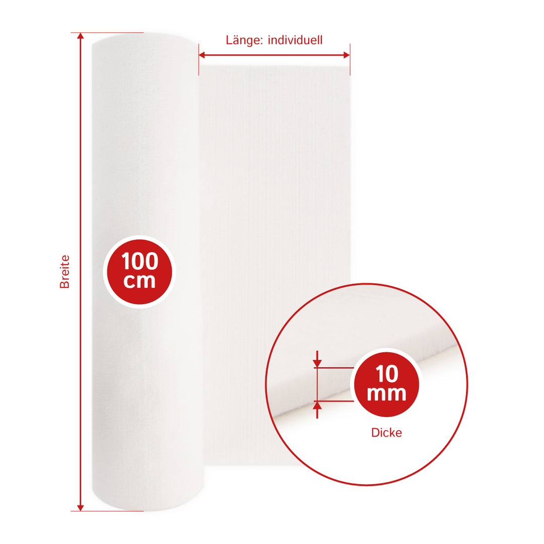 Akustikfilz Meterware 10 mm aus PES, Made in Germany