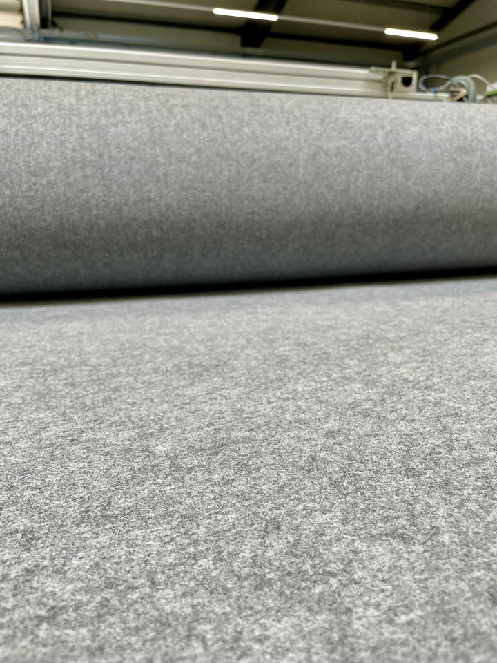 Akustikfilz Meterware 10 mm, grau meliert