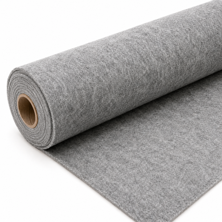 Akustikfilz Meterware selbstklebend 10 mm, grau meliert