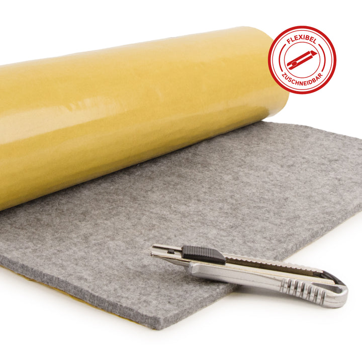 Akustikfilz Meterware selbstklebend 10 mm aus PES, Made in Germany