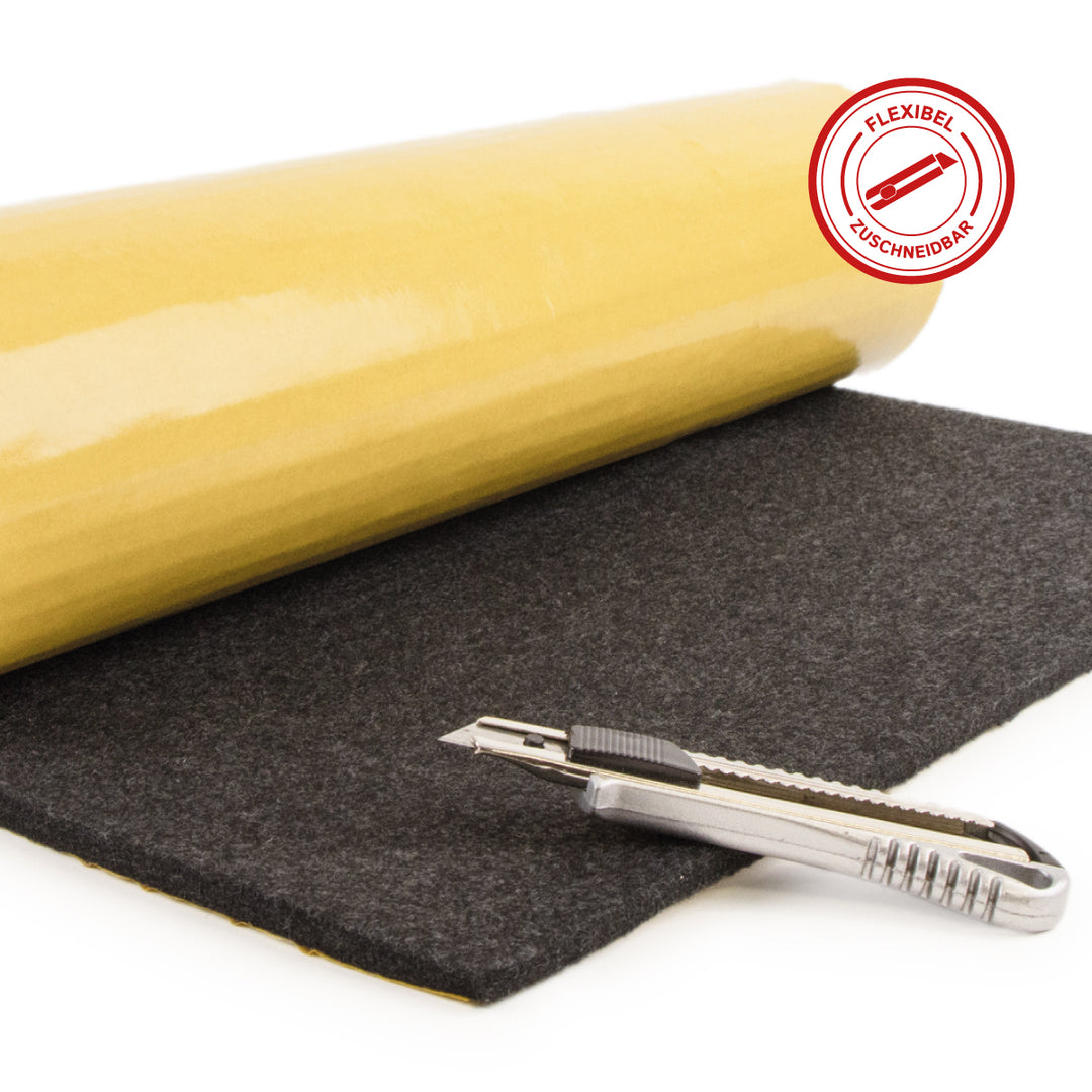 Akustikfilz Meterware selbstklebend 10 mm aus PES, Made in Germany