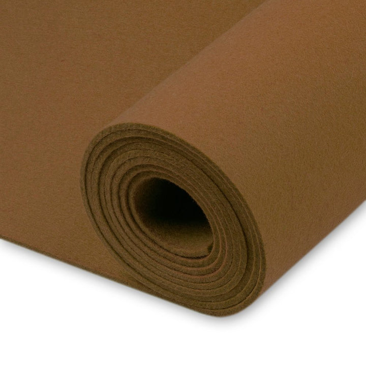 Felt sold by the meter Design felt (approx. 100% wool), brown, specific weight 0.30 kg/cdm, minimum usable width 1,800 mm, 5 mm thick, 2 running meters