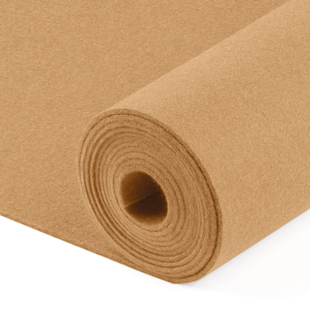Felt sold by the meter Design felt (approx. 100% wool), brown, specific weight 0.30 kg/cdm, minimum usable width 1,800 mm, 5 mm thick, 2 running meters