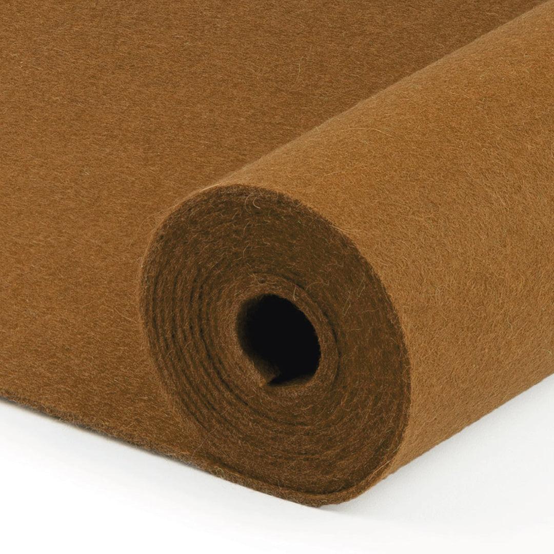 Felt sold by the meter Design felt (approx. 100% wool), brown, specific weight 0.30 kg/cdm, minimum usable width 1,800 mm, 5 mm thick, 2 running meters