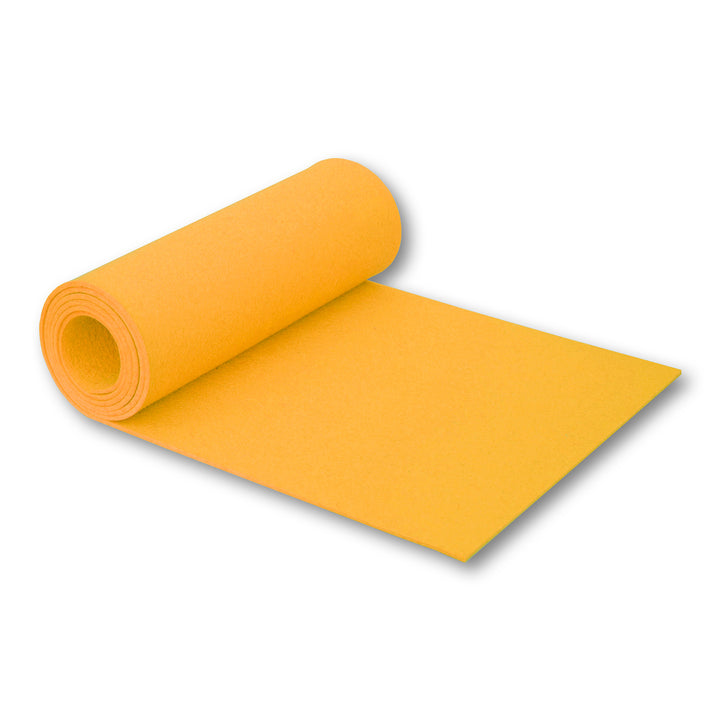 Chemin de table en feutre design de Filzbrand, carré, 150 x 30 cm, 3 mm d'épaisseur, 1 pièce, orange pastel