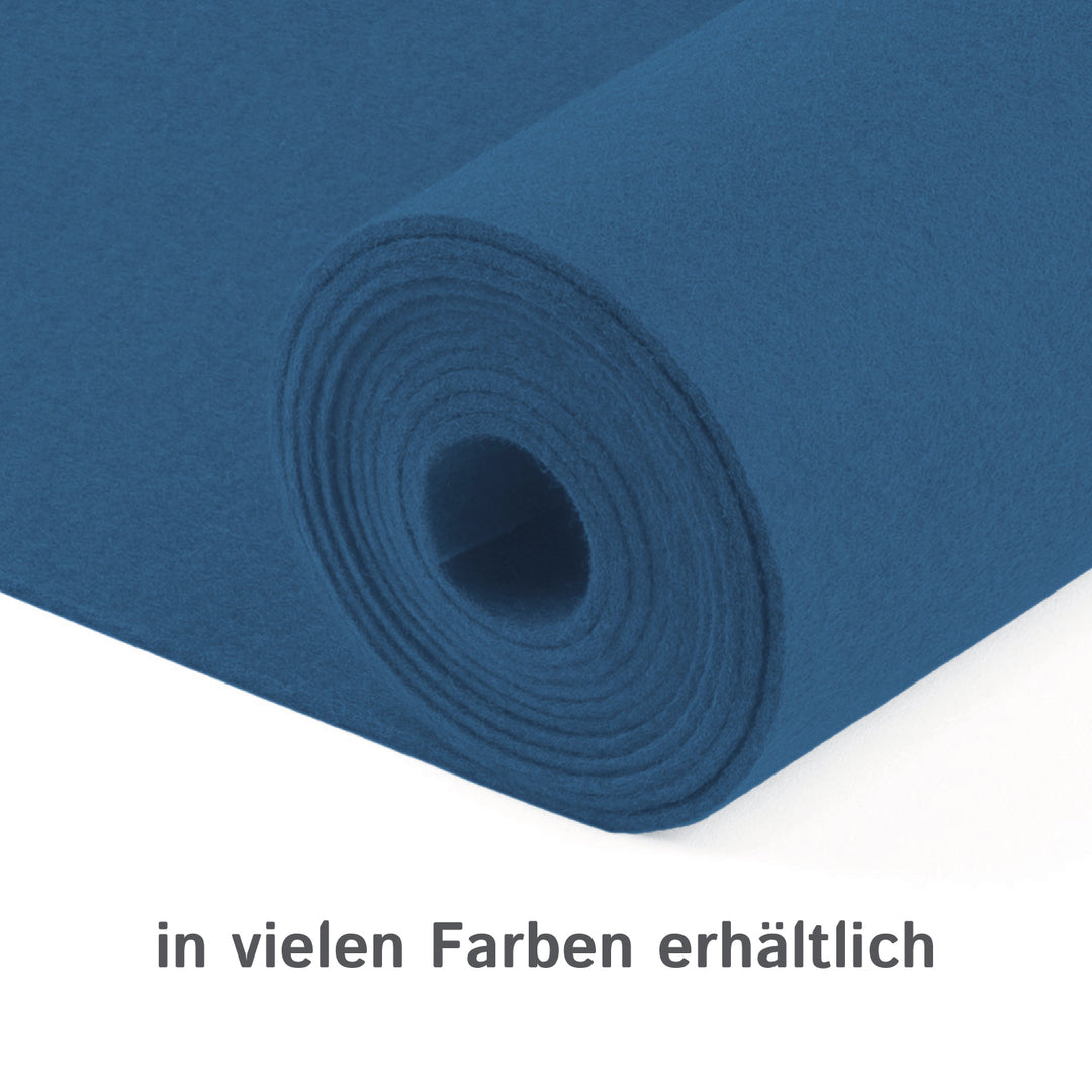 Table runner made of designer felt from filzbrand, square, 150 x 30 cm, 3 mm thick, 1 piece, pastel orange