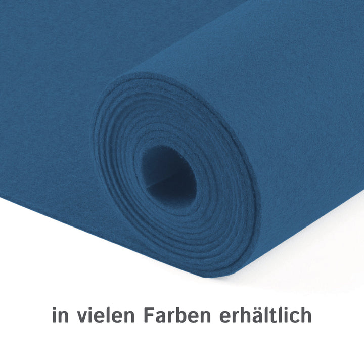 Table runner made of designer felt from filzbrand, square, 150 x 30 cm, 3 mm thick, 1 piece, pastel orange