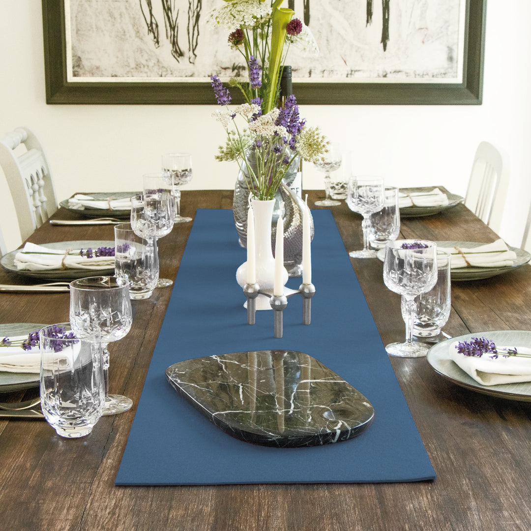 Table runner made of designer felt from filzbrand, square, 150 x 30 cm, 3 mm thick, 1 piece, pastel orange