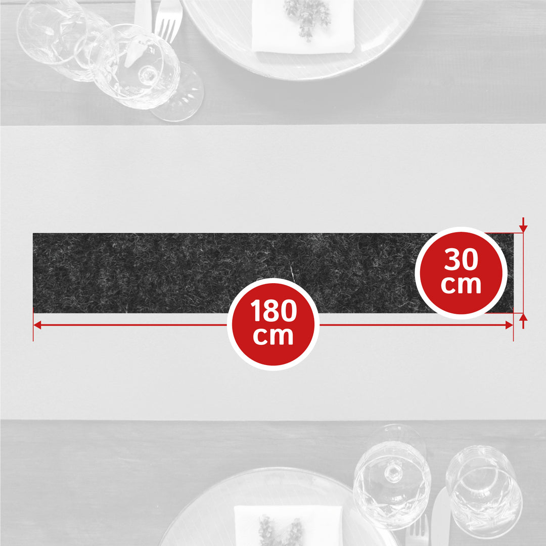 Table runner made of designer felt from filzbrand, square, 150 x 30 cm, 3 mm thick, 1 piece, pastel orange