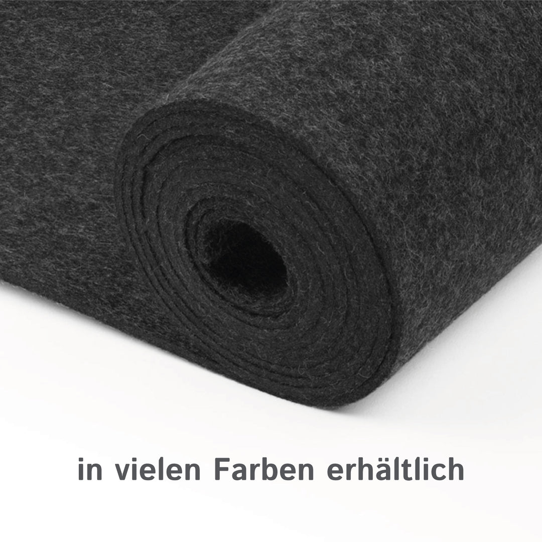 Table runner made of designer felt from filzbrand, square, 150 x 30 cm, 3 mm thick, 1 piece, pastel orange