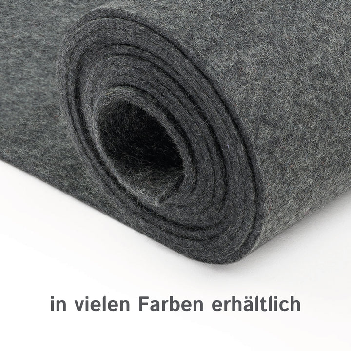 Table runner made of designer felt from filzbrand, square, 150 x 30 cm, 3 mm thick, 1 piece, pastel orange