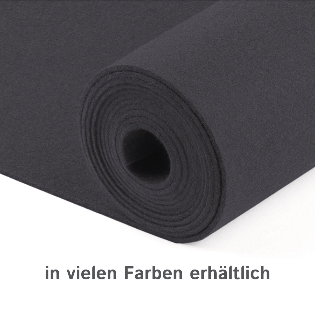 Table runner made of designer felt from filzbrand, square, 150 x 30 cm, 3 mm thick, 1 piece, pastel orange