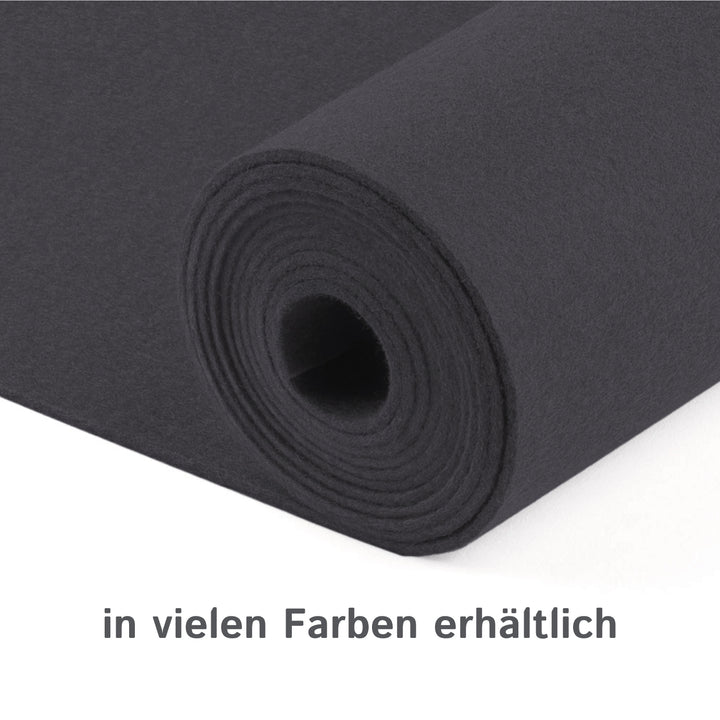 Table runner made of designer felt from filzbrand, square, 150 x 30 cm, 3 mm thick, 1 piece, pastel orange