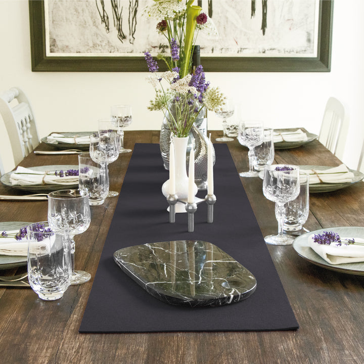 Table runner made of designer felt from filzbrand, square, 150 x 30 cm, 3 mm thick, 1 piece, pastel orange