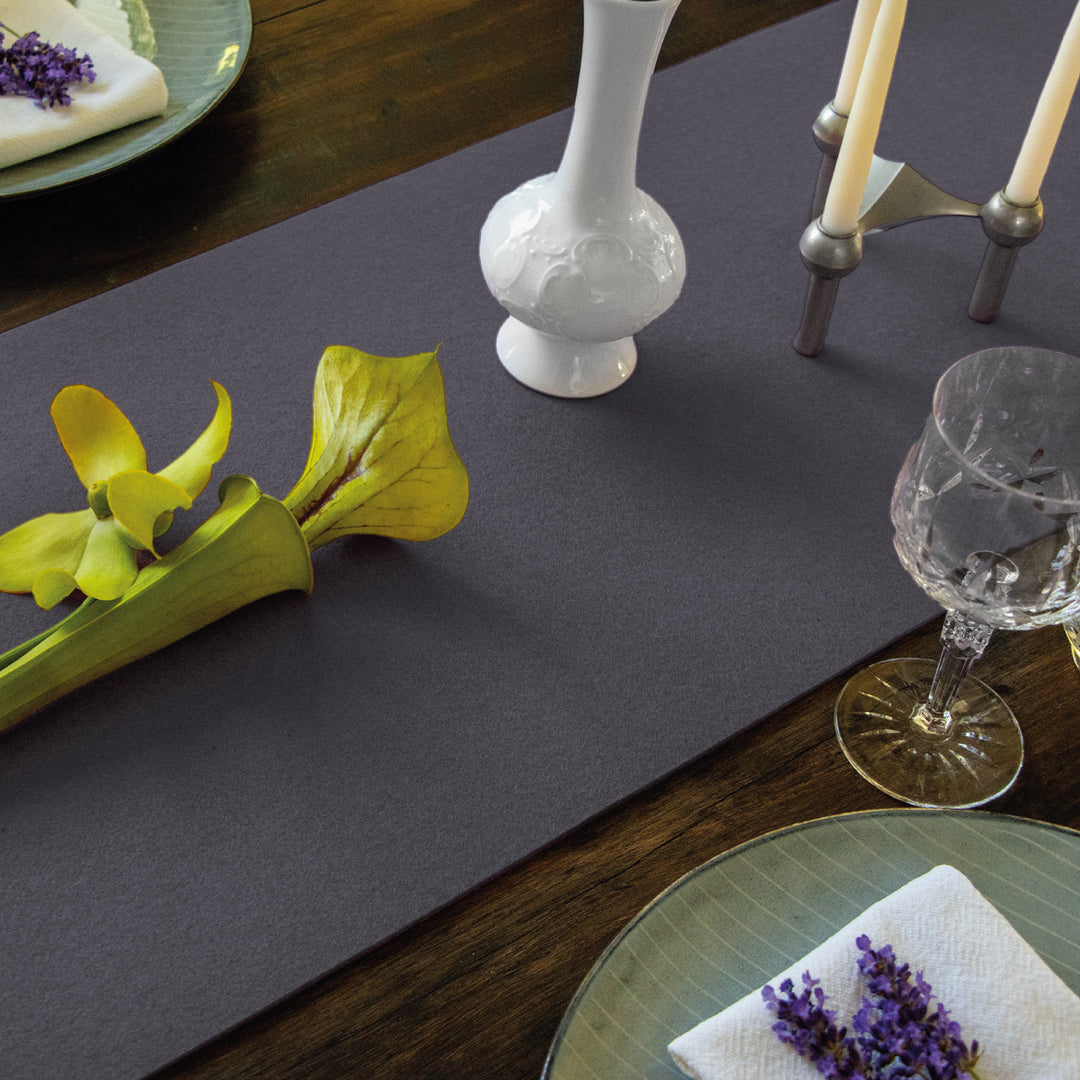 Table runner made of designer felt from filzbrand, square, 150 x 30 cm, 3 mm thick, 1 piece, pastel orange