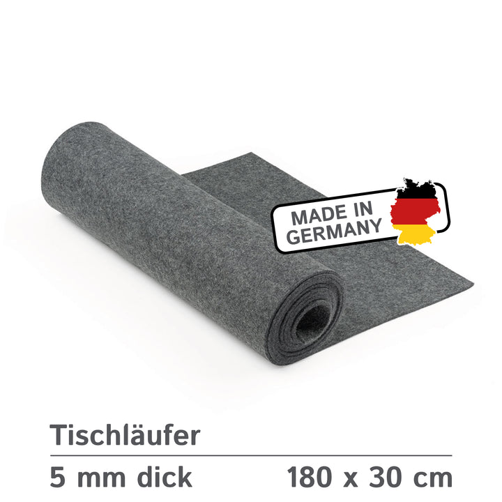 Table runner made of designer felt, square, 150x30 cm, 5mm thick, 1 piece