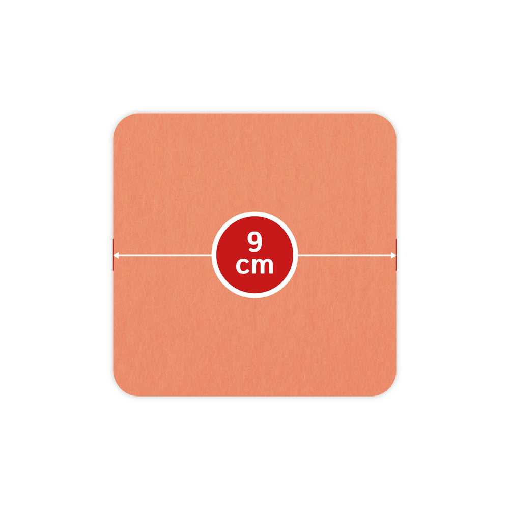 Filz Glasuntersetzer in pastell orange 4 Stück 3mm dick 9x9cm