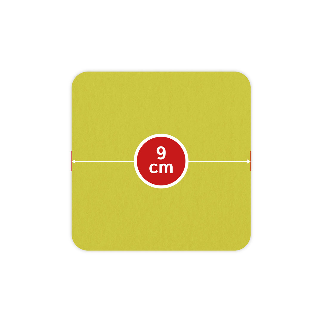 Filz Glasuntersetzer in hellgrün 4 Stück 3mm dick 9x9cm