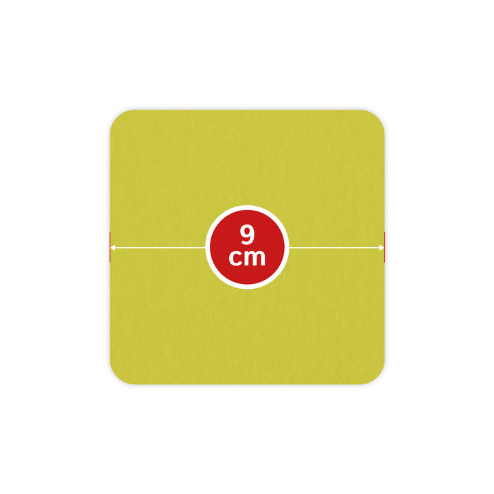 Filz Glasuntersetzer in hellgrün 4 Stück 3mm dick 9x9cm