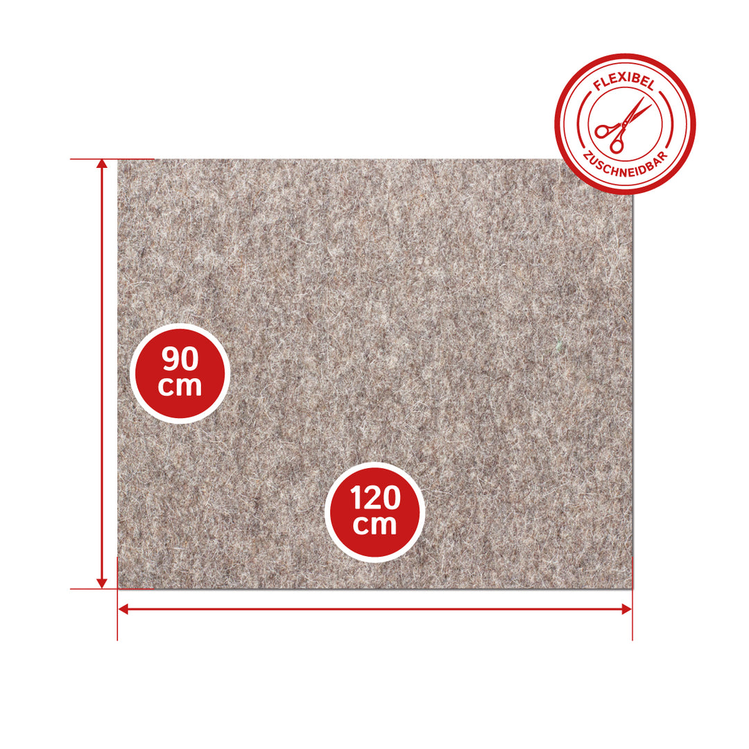 Felt Sheet, 5mm thick (solid 0.36 kg/cdm)