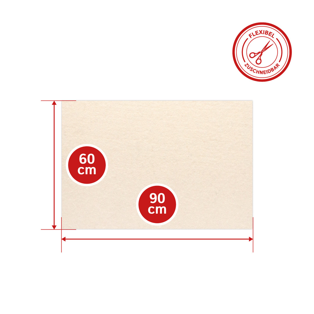 Felt Sheet, 5mm thick (solid 0.36 kg/cdm)