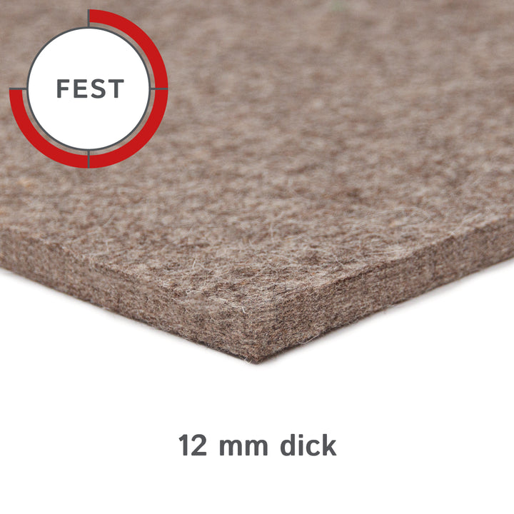 Filzplatte 12 mm dick, (fest 0,36 kg/cdm)