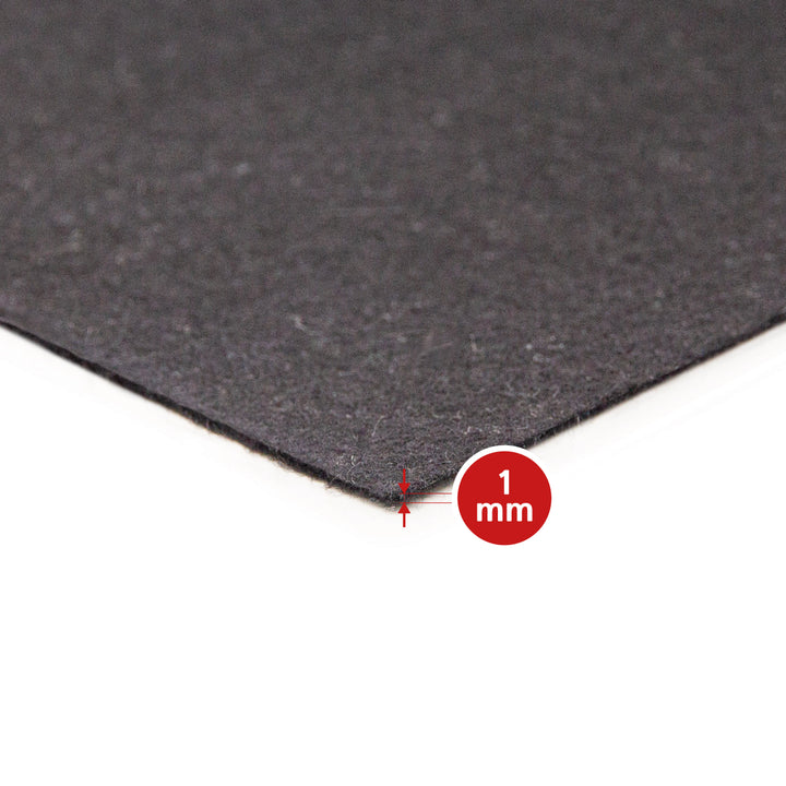 Wool felt by the meter, 1 mm thick, 1.70 m wide (0.20 kg/cdm), thin felt on a roll