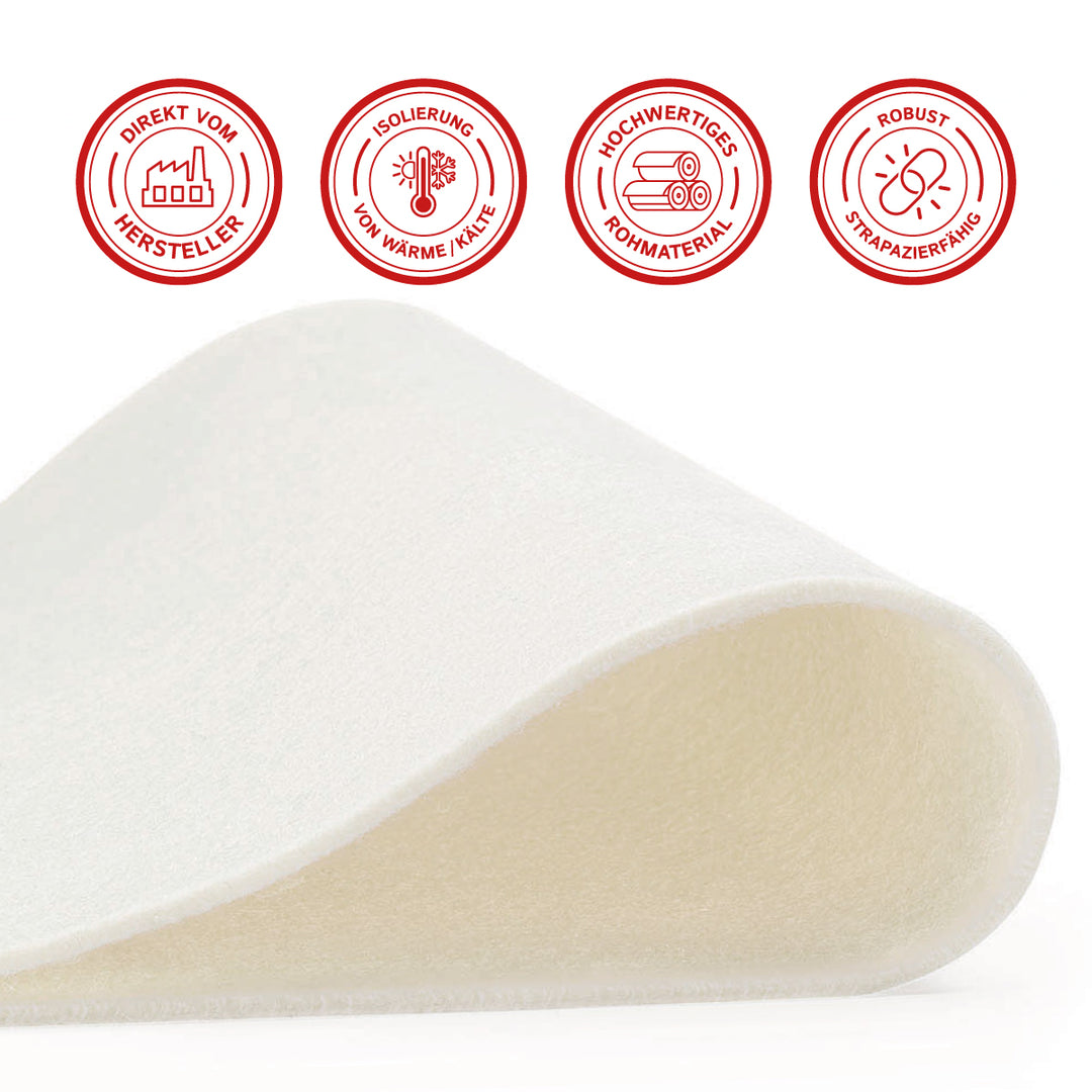 Wool felt by the meter, 1 mm thick, 1.70 m wide (0.20 kg/cdm), thin felt on a roll