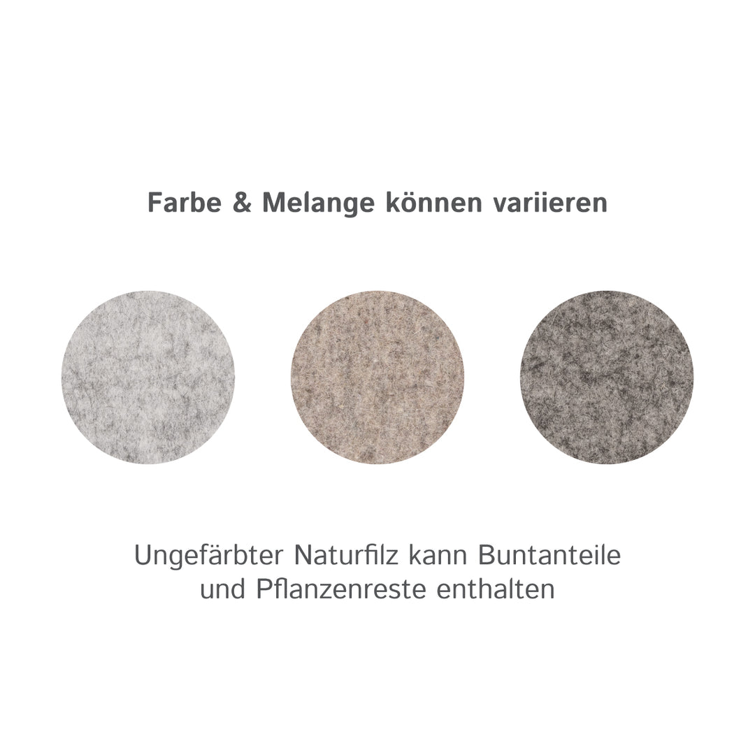 Wollfilz Meterware 2mm dick, 1,70m breit (weich 0,20 kg/cdm), dünner Filz auf Rolle