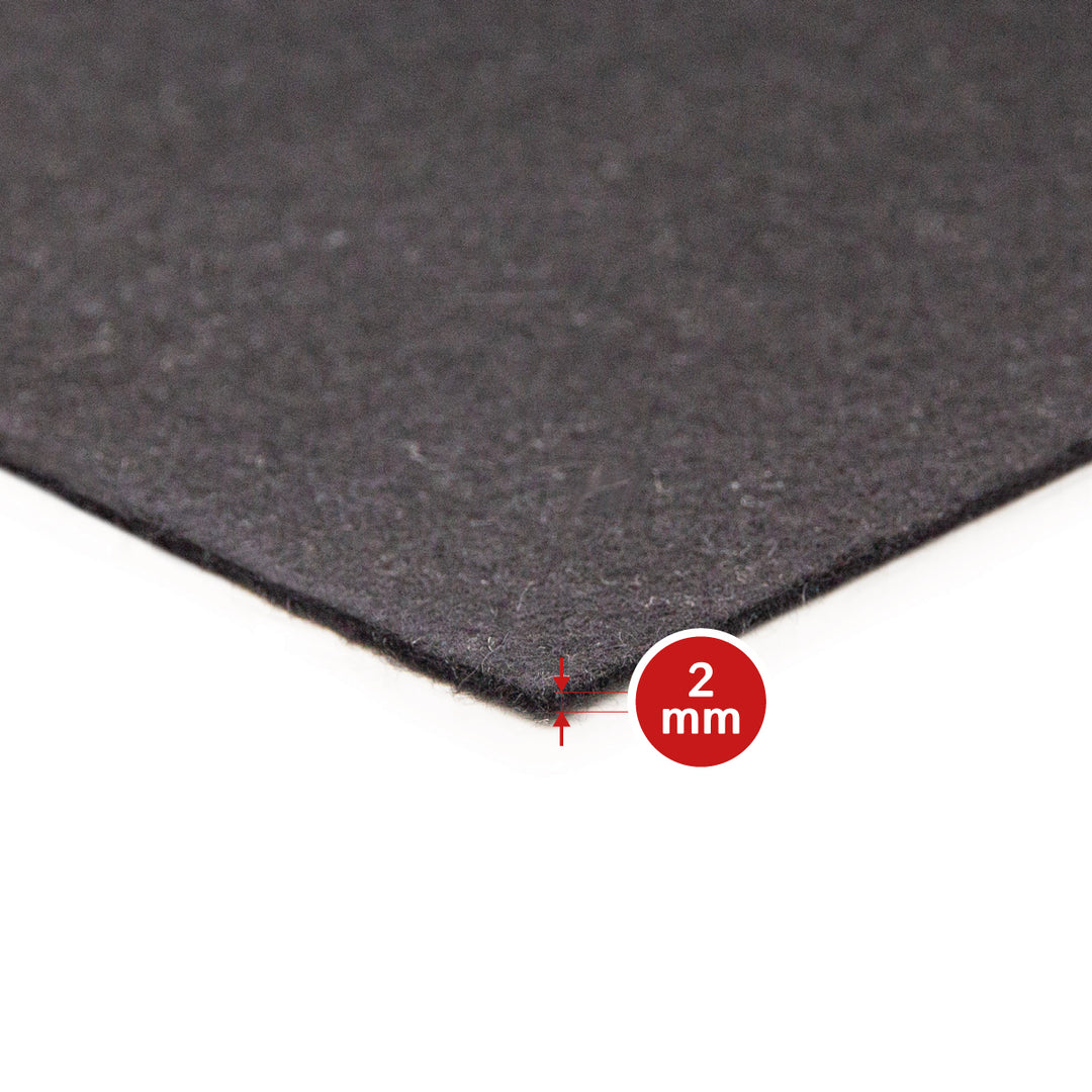 Wool felt by the meter, 2 mm thick, 1.70 m wide (soft 0.20 kg/cdm), thin felt on a roll