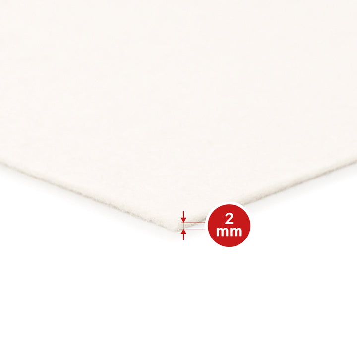 Wool felt by the meter, 2 mm thick, 1.70 m wide (soft 0.20 kg/cdm), thin felt on a roll