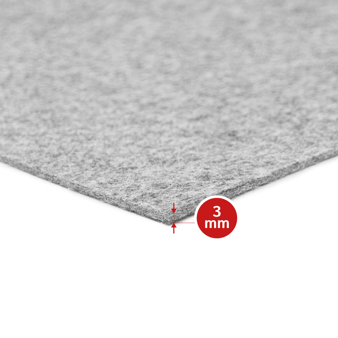 Wool felt by the meter, 3 mm thick, 1.70 m wide (soft 0.20 kg/cdm), thick felt on a roll