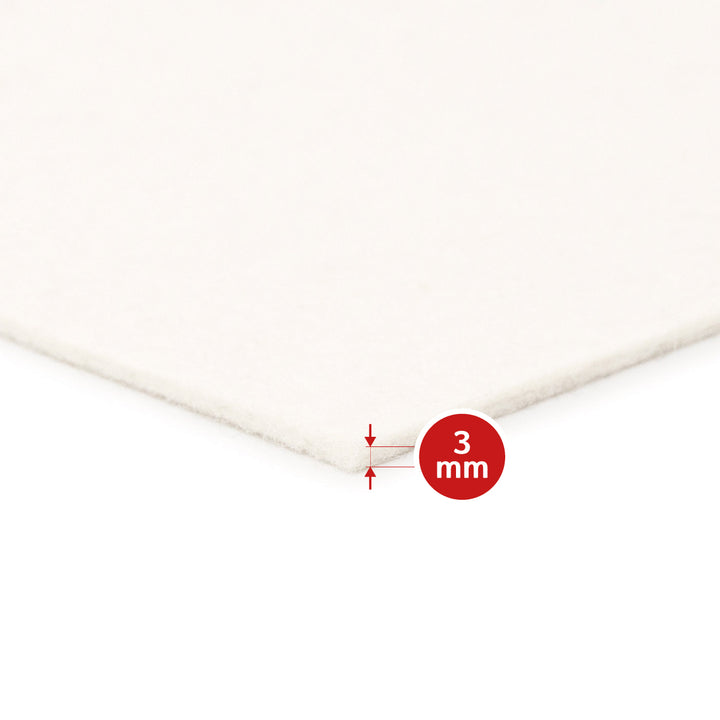 Wool felt by the meter, 3 mm thick, 1.70 m wide (soft 0.20 kg/cdm), thick felt on a roll
