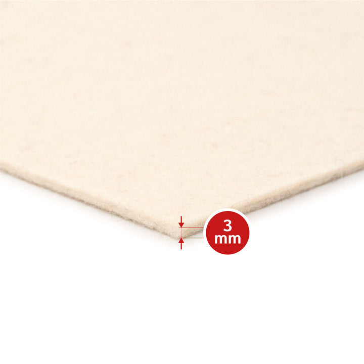Wool felt sold by the meter 3mm thick, 1.70m wide (soft 0.20 kg/cdm)