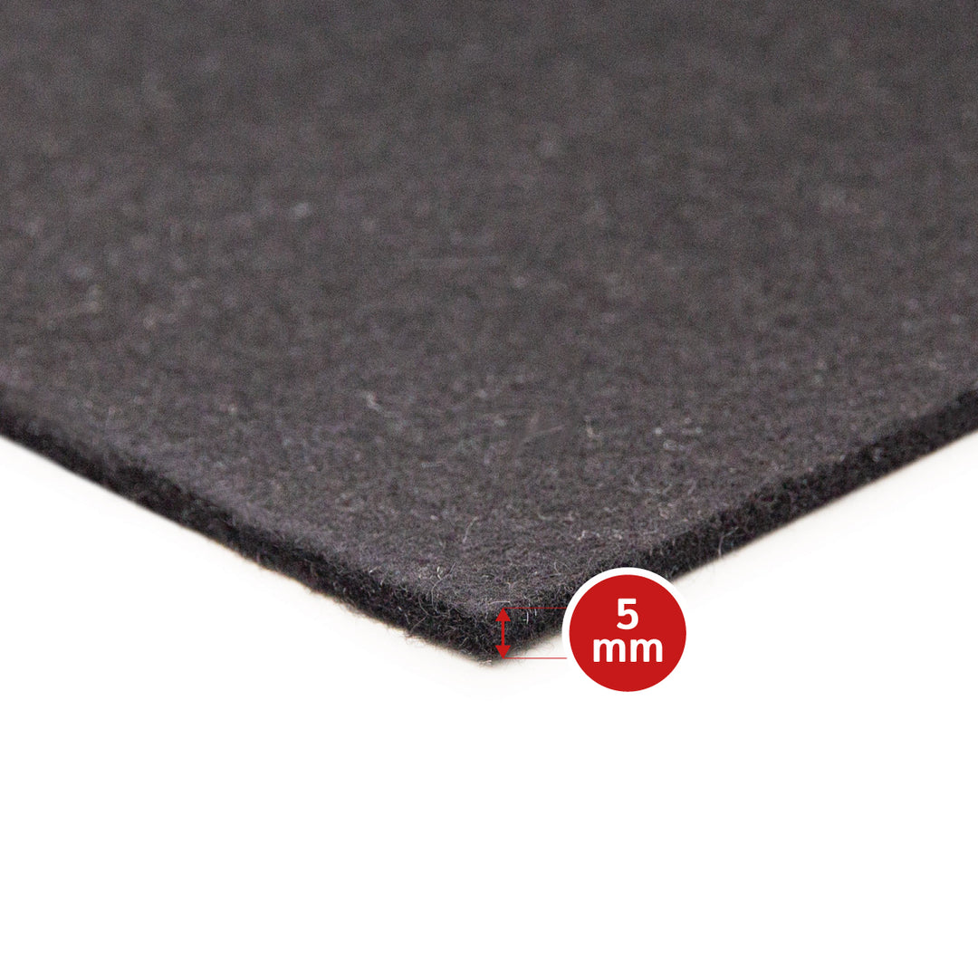 Wollfilz Meterware 5mm dick, 1,70m breit (weich 0,20 kg/cdm), dicker Filz auf Rolle