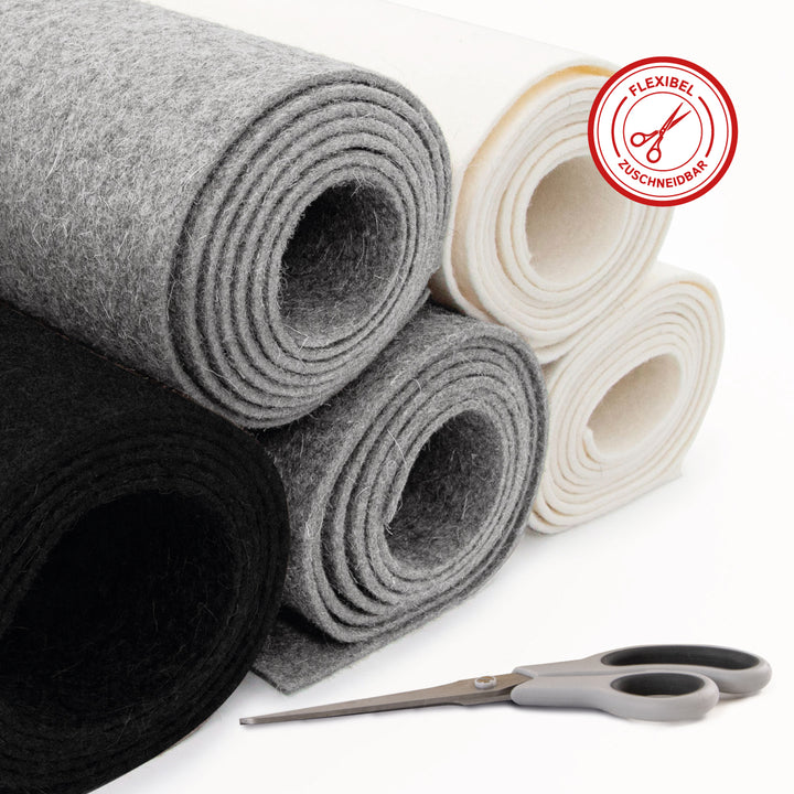 Wool felt sold by the meter 10mm thick, 1.70m wide (soft 0.20 kg/cdm)