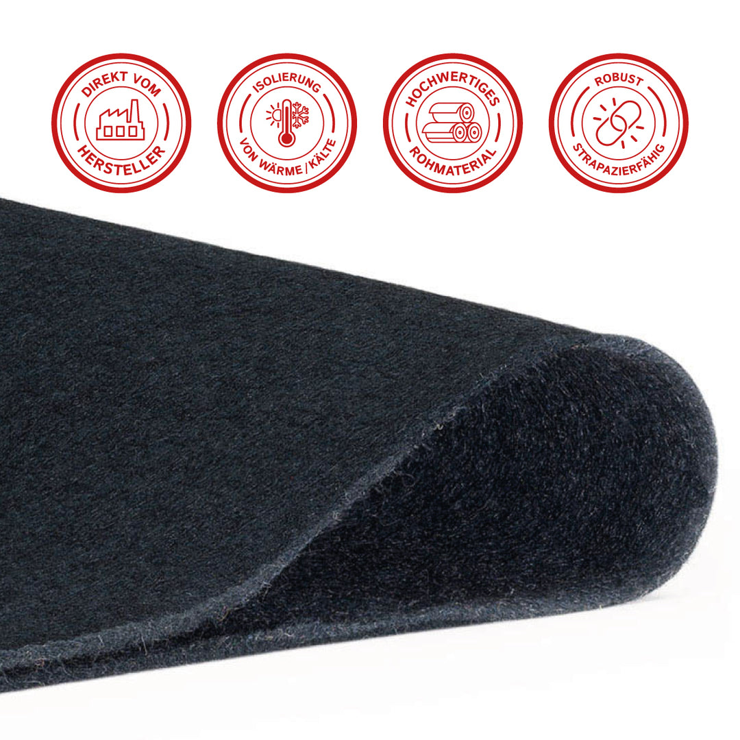 Wollfilzplatte Grau 6 Mm – 120 X 160 Cm Industriefilz Aus Naturwolle Zum Polieren, Dämmen & Schützen