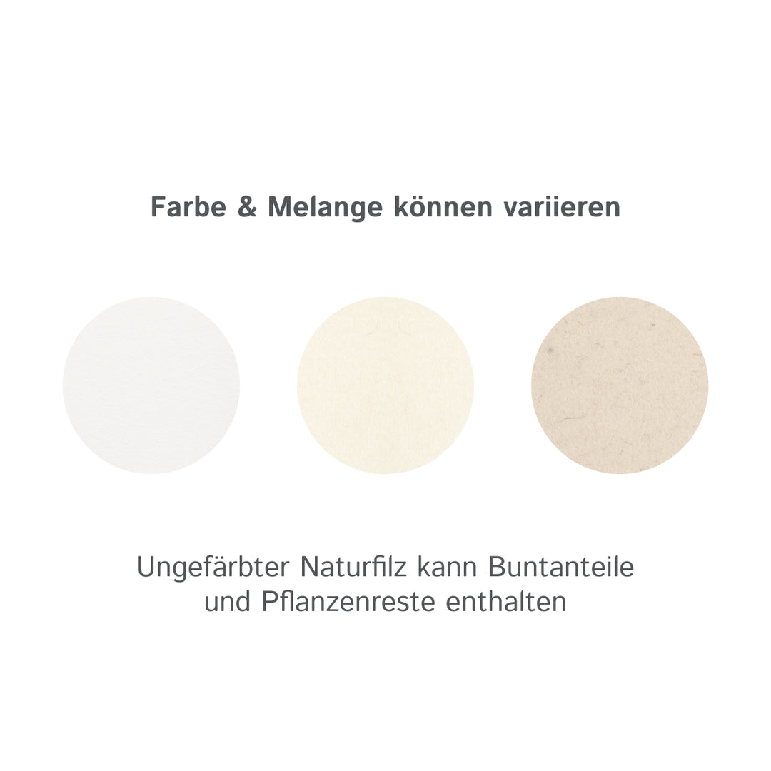 Wollfilz Meterware 1mm dick, 1,50m breit (fest 0,36 kg/cdm), dünner Filz auf Rolle