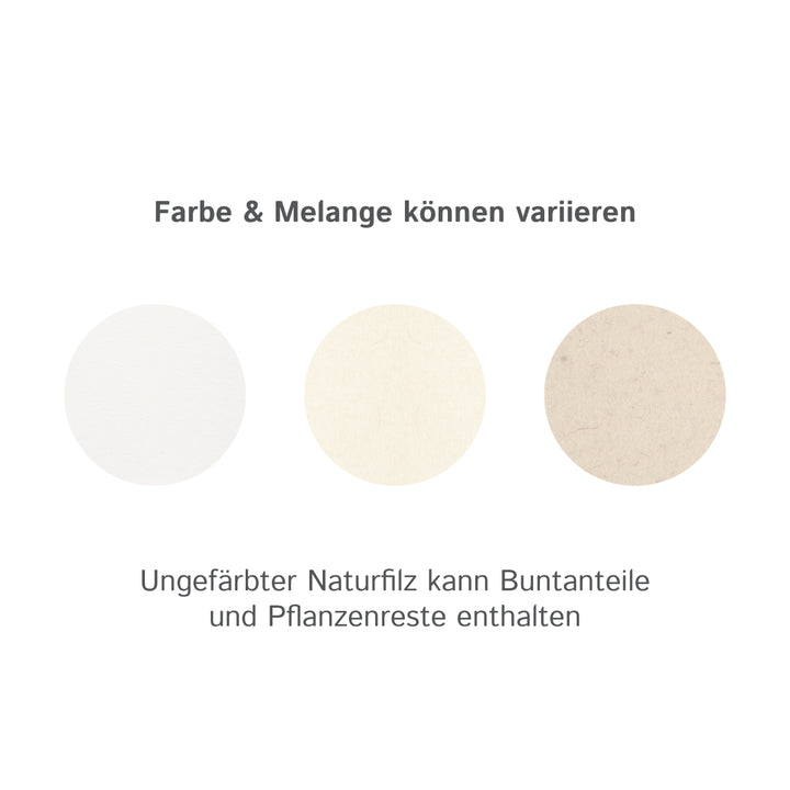 Wollfilz Meterware 3mm dick, 1,50m breit, (fest 0,36 kg/cdm), dicker Filz auf Rolle