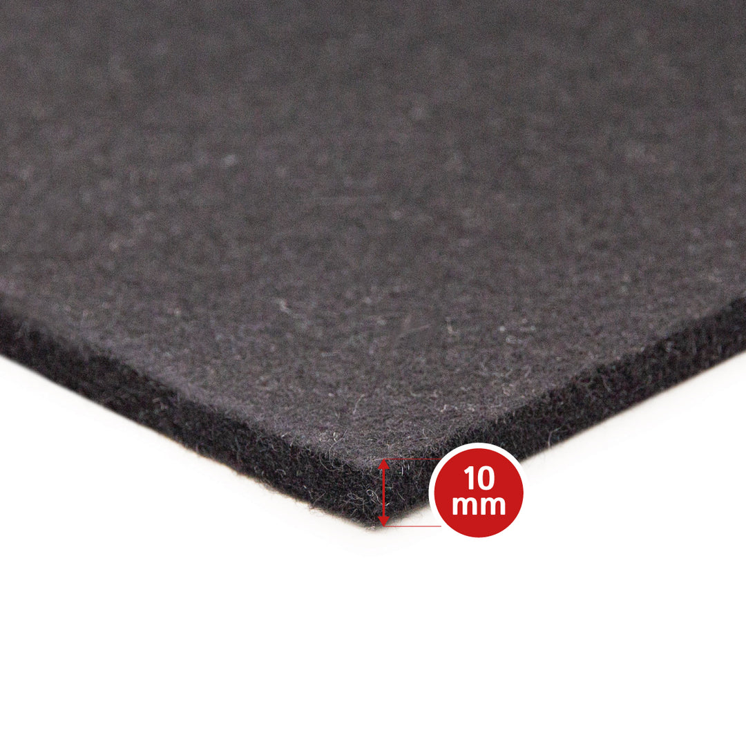 Wollfilz Meterware 10mm dick, 1,50m breit (fest 0,36 kg/cdm), dicker Filz auf Rolle