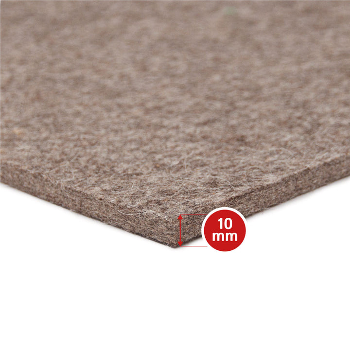 Wool felt sold by the meter 10mm thick, 1.50m wide (solid 0.36 kg/cdm)
