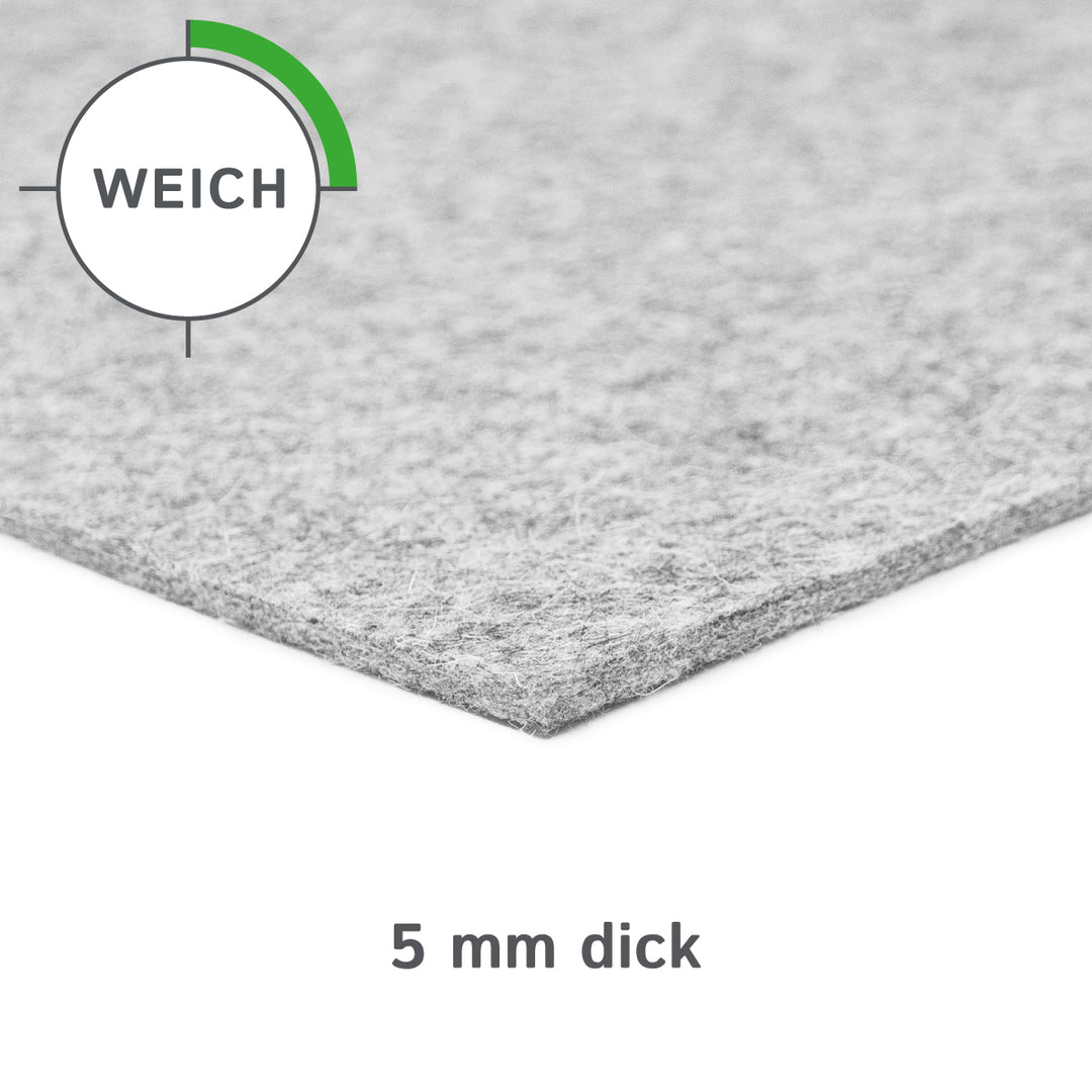 Felt Sheet, 5mm thick (soft 0.20 kg/cdm)