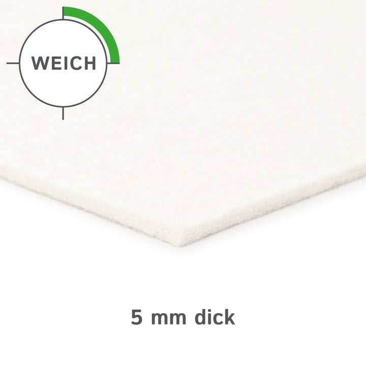 Felt Sheet, 5mm thick (soft 0.20 kg/cdm)