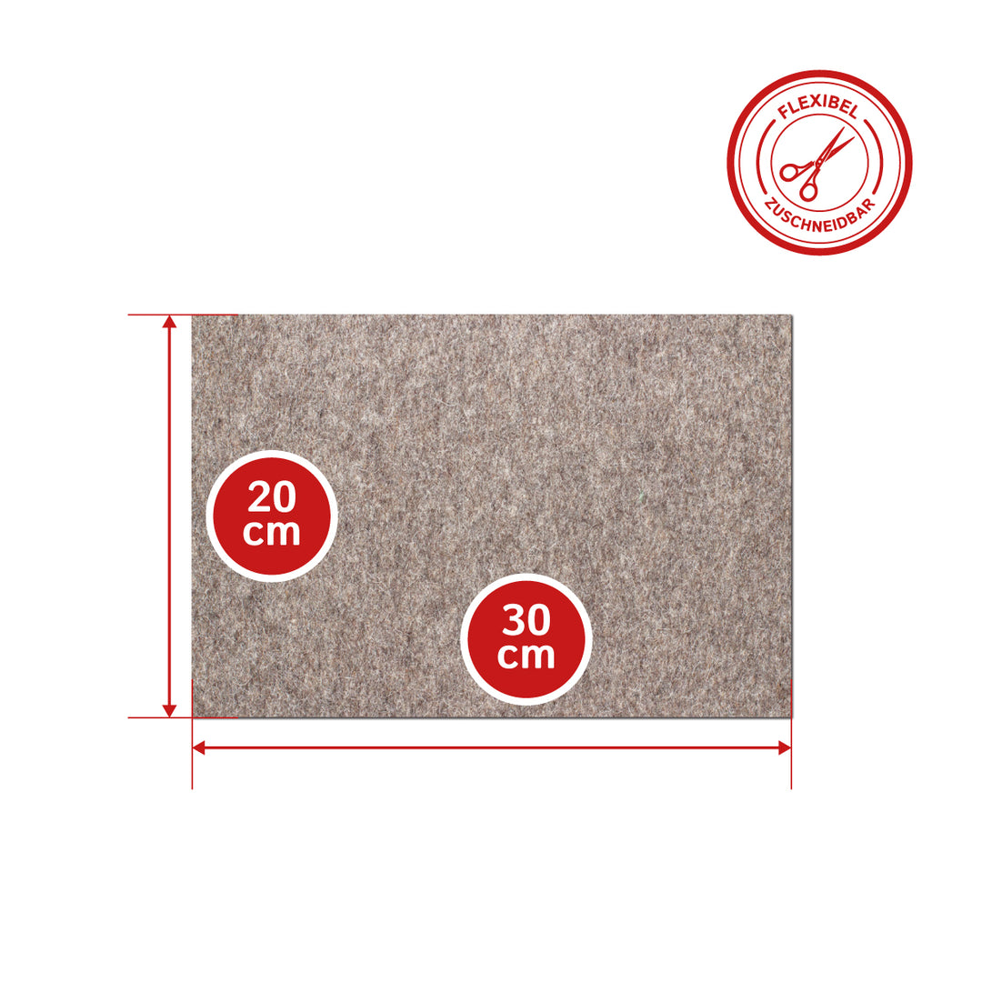 Felt Sheet, 3mm thick (solid 0.36 kg/cdm)