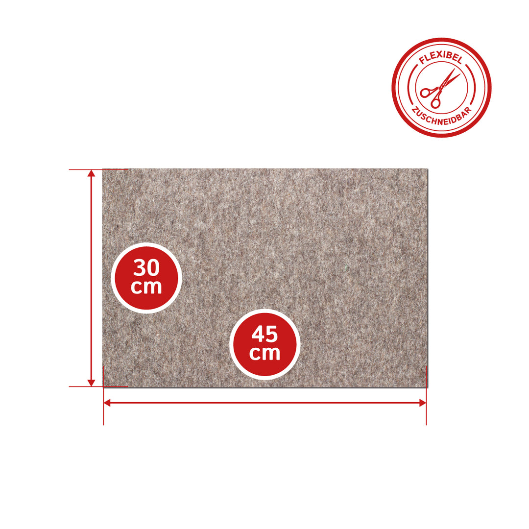 Felt Sheet, 3mm thick (solid 0.36 kg/cdm)