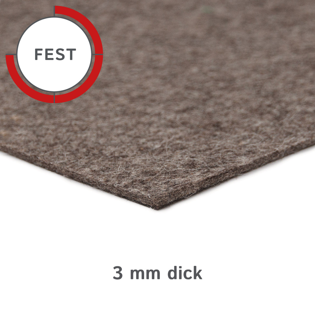 Felt Sheet, 3mm thick (solid 0.36 kg/cdm)
